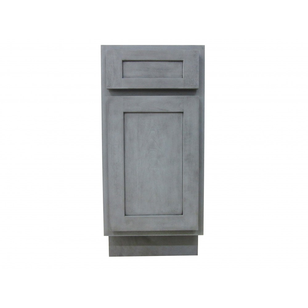 15 inch vanity cabinet grey, knockdown, Gray, VA4015-1G