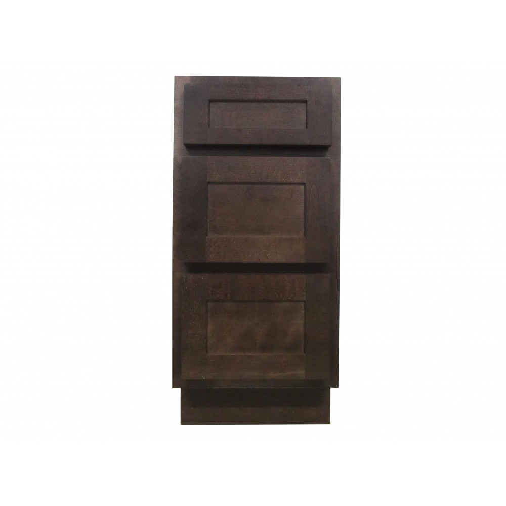 15 inch vanity cabinet brown, knockdown, Brown, VA4015-3B