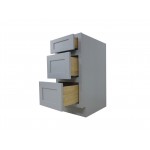15 inch vanity cabinet grey, knockdown, Gray, VA4015-3G