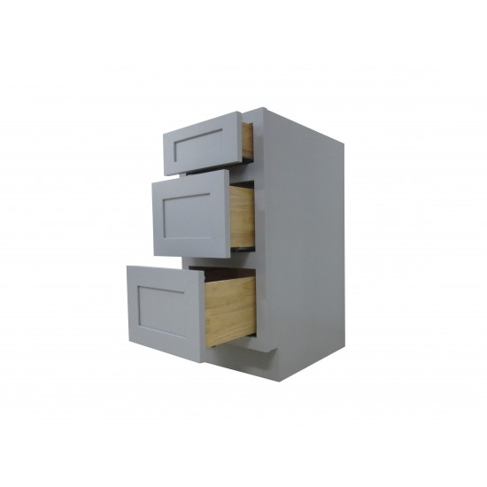 15 inch vanity cabinet grey, knockdown, Gray, VA4015-3G