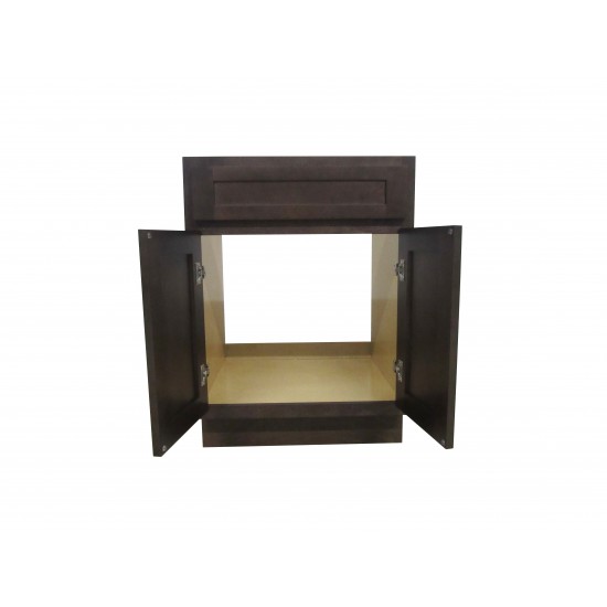 24 inch vanity cabinet brown, knockdown, Brown