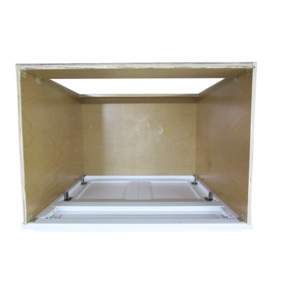 30 inch vanity cabinet white, knockdown, White