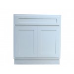 30 inch vanity cabinet white, knockdown, White