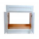 30 inch vanity cabinet white, knockdown, White