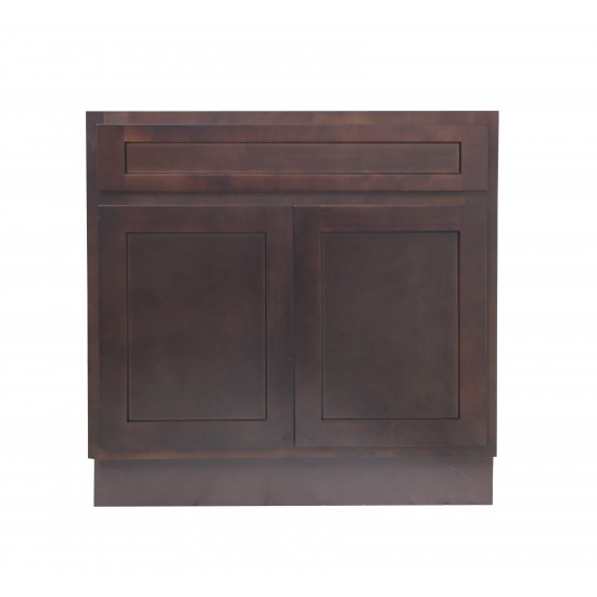 39 inch vanity cabinet brown, knockdown, Brown