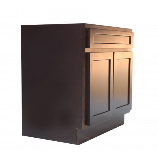39 inch vanity cabinet brown, knockdown, Brown