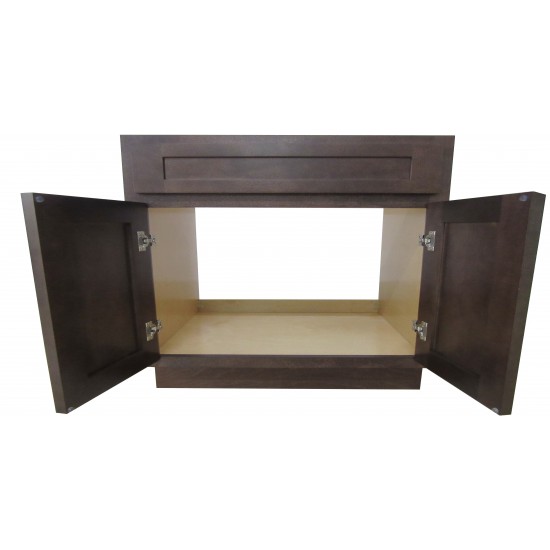39 inch vanity cabinet brown, knockdown, Brown