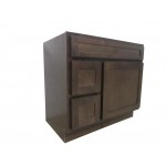 36 inch vanity cabinet brown, knockdown, Brown, VA4036-2LB