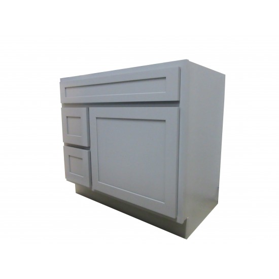 36 inch vanity cabinet grey, knockdown, Gray, VA4036-2LG