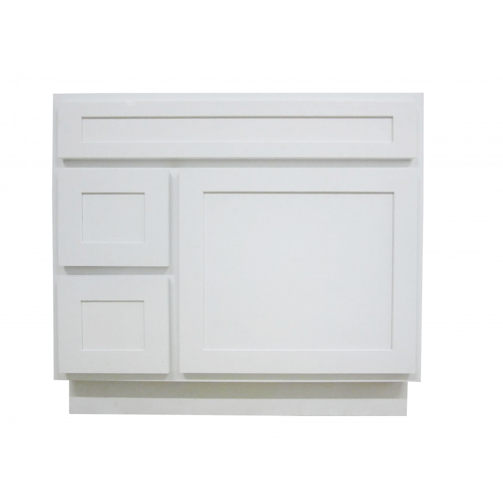 36 inch vanity cabinet white, knockdown, White, VA4036-2LW