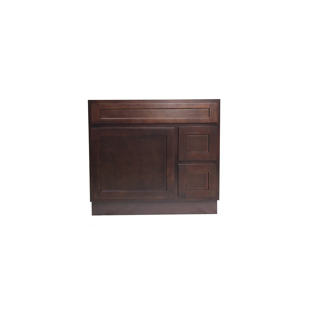 36 inch vanity cabinet brown, knockdown, Brown, VA4036-2RB