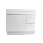 36 inch vanity cabinet white, knockdown, White, VA4036-2RW