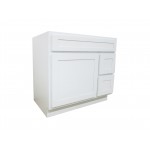 36 inch vanity cabinet white, knockdown, White, VA4036-2RW
