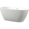 Freestanding bathtub, polished chrome slotted overflow, pop-up drain, VA6515-L