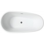 Freestanding bathtub, polished chrome slotted overflow, pop-up drain, VA6515-L