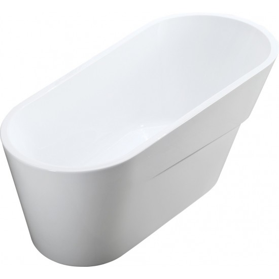 Freestanding bathtub, polished chrome slotted overflow, pop-up drain, VA6521