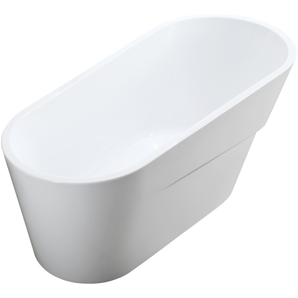 Freestanding bathtub, polished chrome slotted overflow, pop-up drain, VA6521