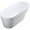Freestanding bathtub, polished chrome slotted overflow, pop-up drain, VA6521