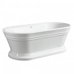 Freestanding bathtub, polished chrome slotted overflow, pop-up drain, VA6610