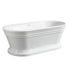 Freestanding bathtub, polished chrome slotted overflow, pop-up drain, VA6610-L