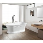 Freestanding bathtub, polished chrome slotted overflow, pop-up drain, VA6610-L