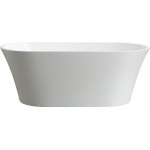 Freestanding white acrylic bathtub, polished chrome pop-up drain, White, VA6809