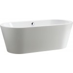 Freestanding bathtub, polished chrome round overflow and pop-up drain, VA6812-S