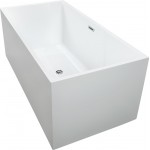 Freestanding bathtub, polished chrome slotted overflow, pop-up drain, VA6813B