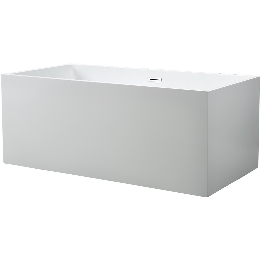 Freestanding bathtub, polished chrome slotted overflow, pop-up drain, VA6813B-L