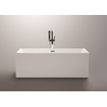 Freestanding bathtub, polished chrome slotted overflow, pop-up drain, VA6813B-L