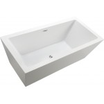 Freestanding bathtub, polished chrome slotted overflow, pop-up drain, VA6814