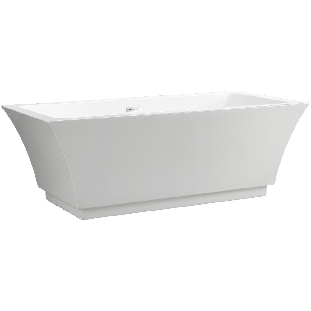 Freestanding bathtub, polished chrome slotted overflow, pop-up drain, VA6817