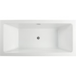 Freestanding bathtub, polished chrome slotted overflow, pop-up drain, VA6817