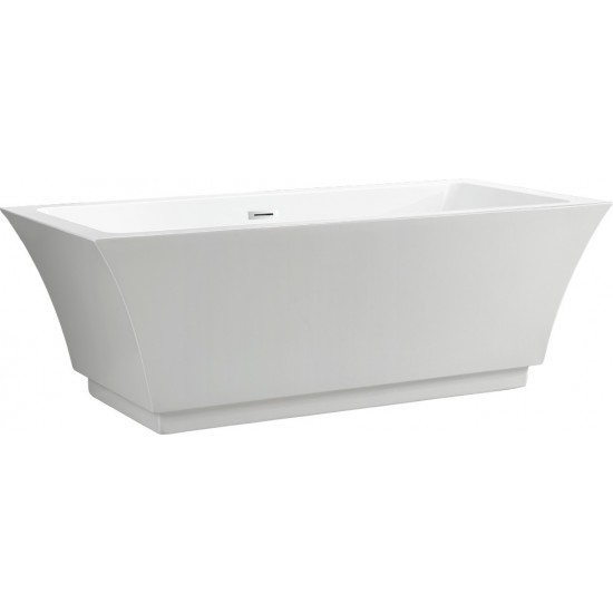 Freestanding bathtub, polished chrome slotted overflow, pop-up drain, VA6817-L