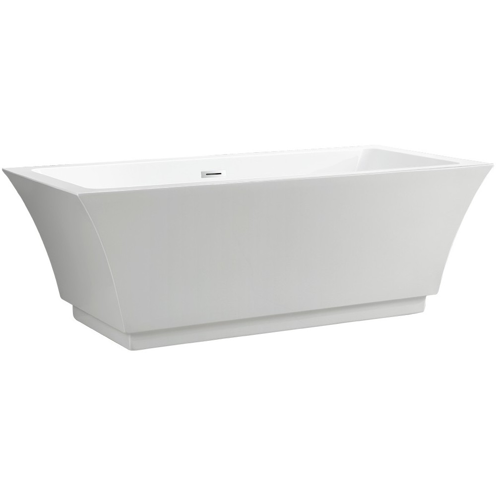 Freestanding bathtub, polished chrome slotted overflow, pop-up drain, VA6817-L