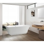 Freestanding bathtub, polished chrome slotted overflow, pop-up drain, VA6817-L
