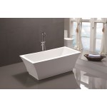 Freestanding bathtub, polished chrome slotted overflow, pop-up drain, VA6817-L