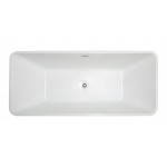 Freestanding bathtub, polished chrome slotted overflow, pop-up drain, VA6820
