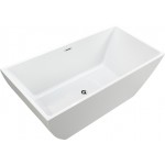 Freestanding bathtub, polished chrome slotted overflow, pop-up drain, VA6821