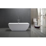 Freestanding bathtub, polished chrome slotted overflow, pop-up drain, VA6821