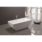 Freestanding bathtub, polished chrome slotted overflow, pop-up drain, VA6821