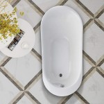 Freestanding bathtub, polished chrome round overflow and pop-up drain, VA6839