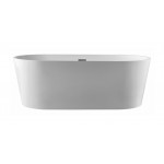 Freestanding bathtub, polished chrome slotted overflow, pop-up drain, VA6901-S