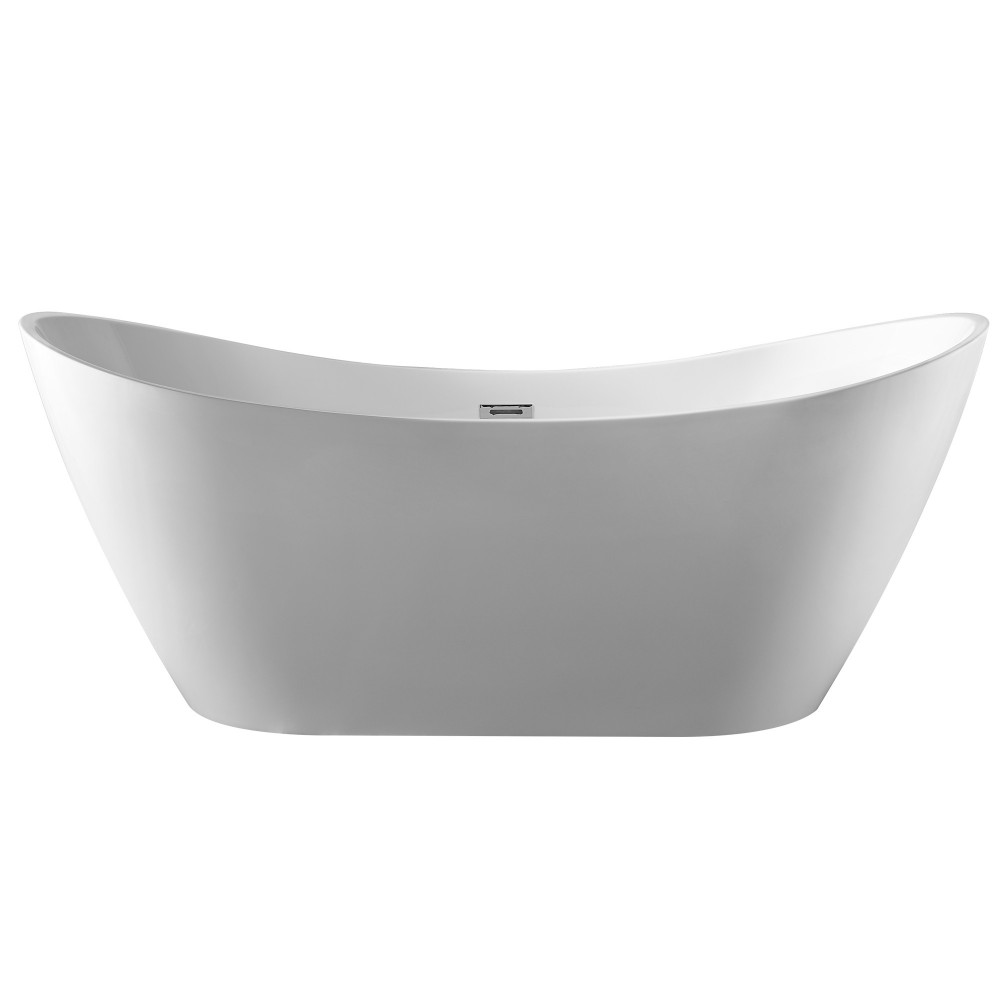 Freestanding bathtub, polished chrome slotted overflow, pop-up drain, VA6903 Freestanding bathtub, polished chrome slotted overflow, pop-up drain, VA6903