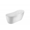 Freestanding bathtub, polished chrome slotted overflow, pop-up drain, VA6904-S