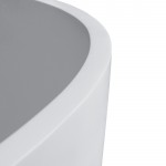 Freestanding solid surface matte bathtub, overflow, pop-up drain, VA6913-MS