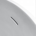 Freestanding solid surface matte bathtub, overflow, pop-up drain, VA6913-MS