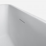 Freestanding solid surface matte bathtub, overflow, pop-up drain, VA6914-MS