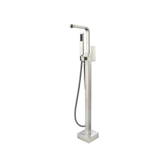 Freestanding faucet, shower head in brushed nickel, Brushed Nickel, VA2016-BN