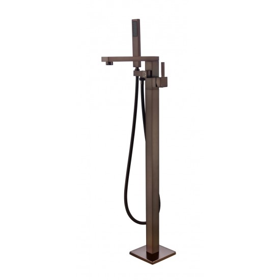 Freestanding faucet, shower head in oil-rubbed bronze, VA2011-ORB